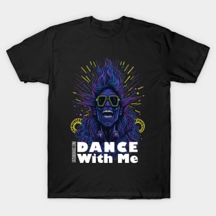 Techno T-Shirt - Dance with Me - Catsondrugs.com - Techno, rave, edm, festival, techno, trippy, music, 90s rave, psychedelic, party, trance, rave music, rave krispies, rave flyer T-Shirt T-Shirt T-Shirt T-Shirt